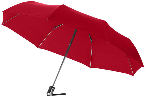 Alex 21,5&quot; Vollautomatik Kompaktregenschirm, rot bedrucken, Art.-Nr. 10901612