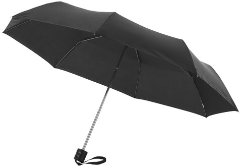 Ida 21,5&quot; Kompaktregenschirm, schwarz bedrucken, Art.-Nr. 10905200