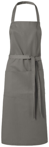 Viera 240 g/m² Schürze, grau bedrucken, Art.-Nr. 11205390