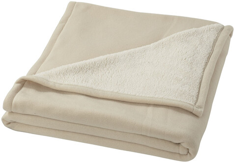Springwood Decke aus weichem Fleece und Sherpa-Plaid, offwhite bedrucken, Art.-Nr. 11280902