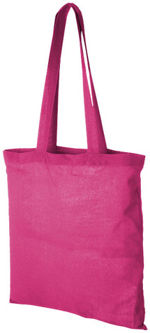Carolina 100 g/m² Baumwoll Tragetasche 7L, magenta bedrucken, Art.-Nr. 11941111