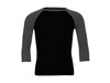 Bella Unisex 3/4 Sleeve Baseball T-Shirt, Black/Deep Heather, S bedrucken, Art.-Nr. 163061663