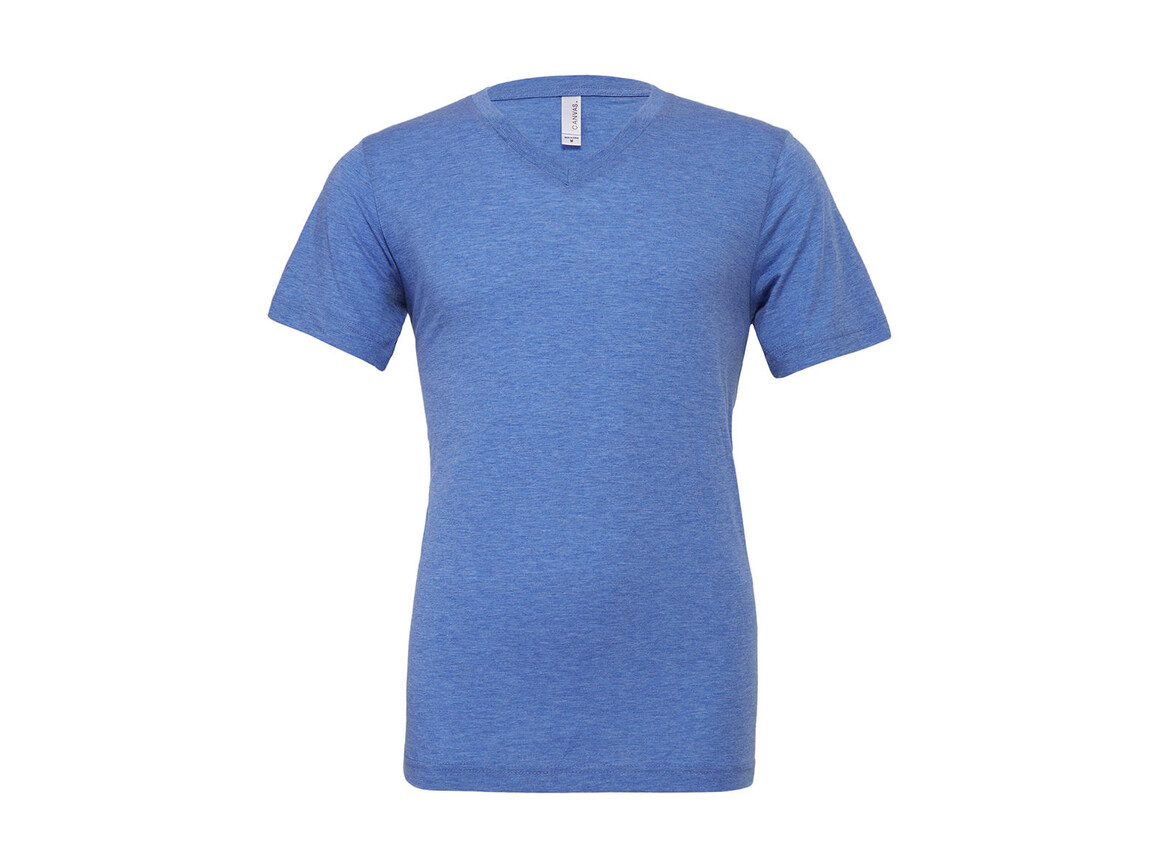 Bella Unisex Triblend V-Neck T-Shirt, Blue Triblend, L bedrucken, Art.-Nr. 164063385