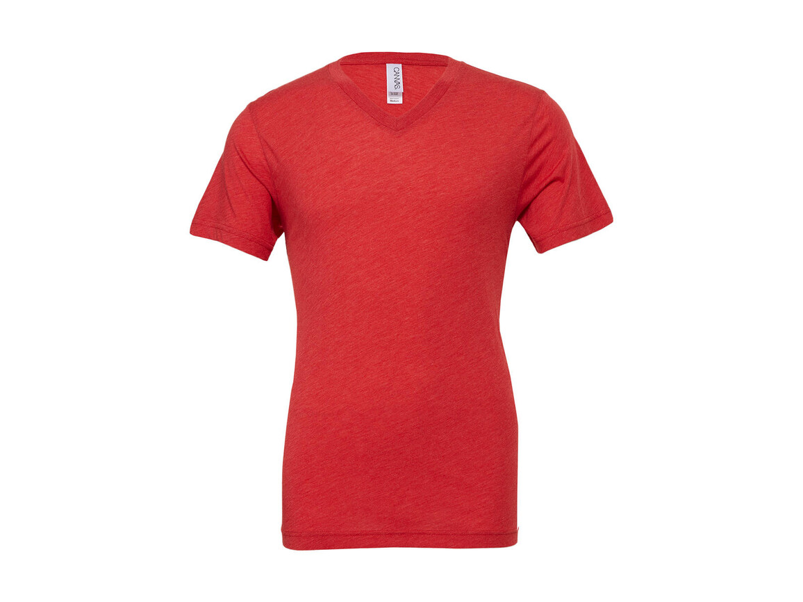 Bella Unisex Triblend V-Neck T-Shirt, Red Triblend, S bedrucken, Art.-Nr. 164064163
