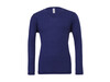 Bella Unisex Triblend LS V-Neck T-Shirt, Navy Triblend, L bedrucken, Art.-Nr. 165062165