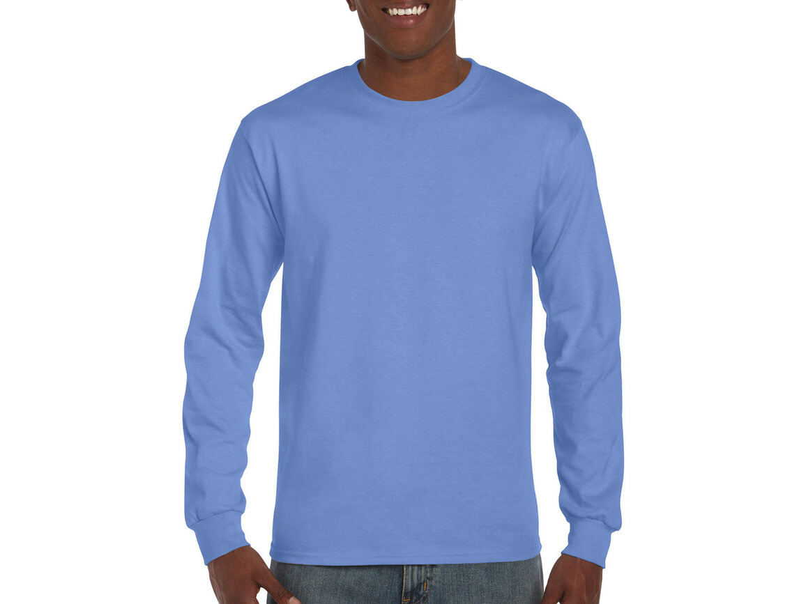 Gildan Ultra Cotton Adult T-Shirt LS, Carolina Blue, XL bedrucken, Art.-Nr. 171093226