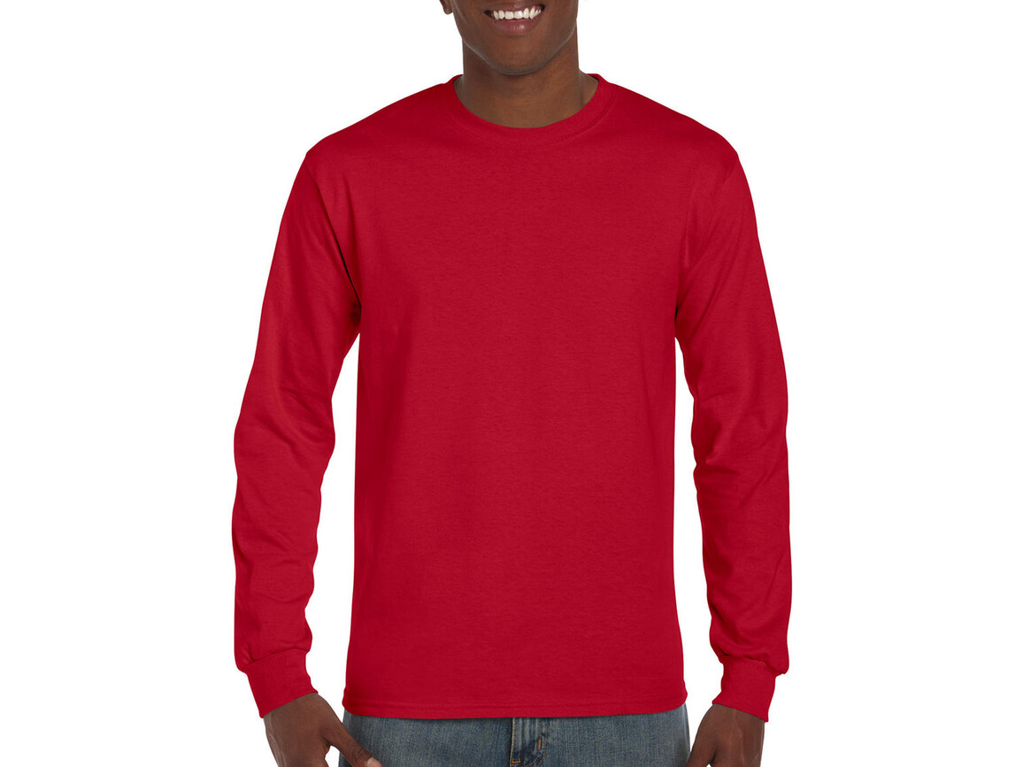 Gildan Ultra Cotton Adult T-Shirt LS, Red, S bedrucken, Art.-Nr. 171094003
