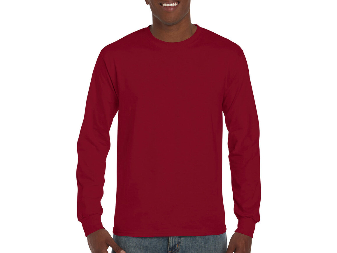 Gildan Ultra Cotton Adult T-Shirt LS, Cardinal Red, XL bedrucken, Art.-Nr. 171094026