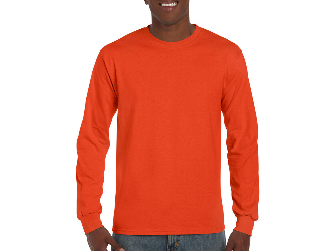 Gildan Ultra Cotton Adult T-Shirt LS, Orange, M bedrucken, Art.-Nr. 171094104