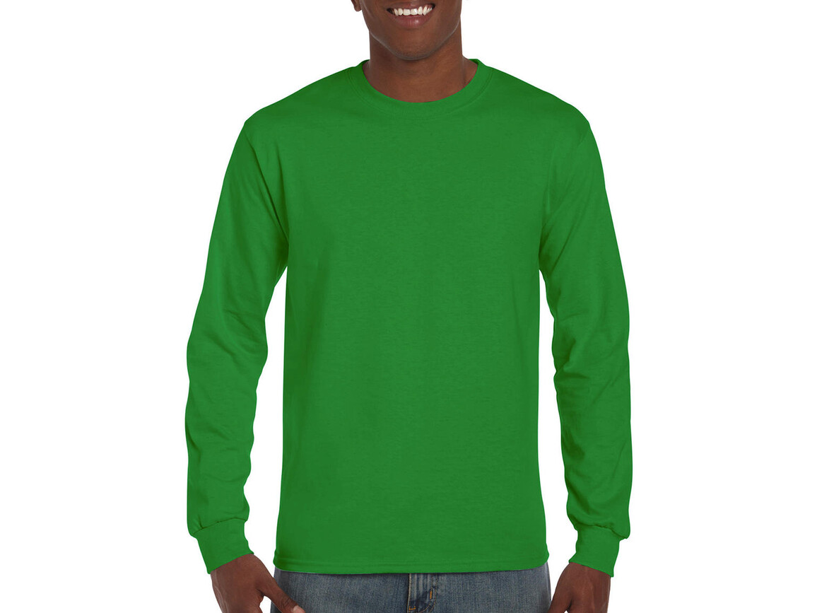 Gildan Ultra Cotton Adult T-Shirt LS, Irish Green, L bedrucken, Art.-Nr. 171095095