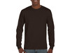 Gildan Ultra Cotton Adult T-Shirt LS, Dark Chocolate, M bedrucken, Art.-Nr. 171097014