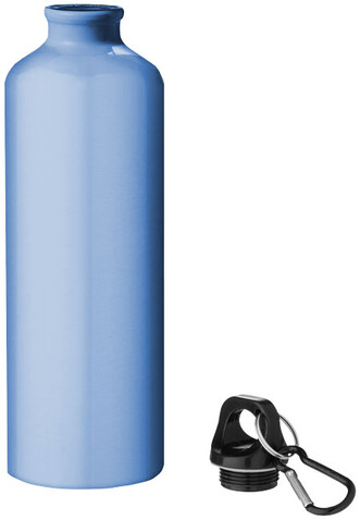 Oregon 770 ml Aluminium Trinkflasche mit Karabinerhaken, hellblau bedrucken, Art.-Nr. 10029704