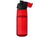 Capri 700 ml Tritan™ Sportflasche, transparent rot bedrucken, Art.-Nr. 10031302