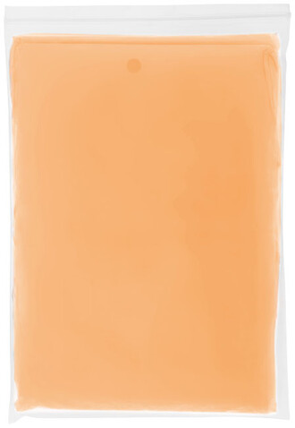 Ziva Einweg Regenponcho mit Hülle, orange bedrucken, Art.-Nr. 10042905