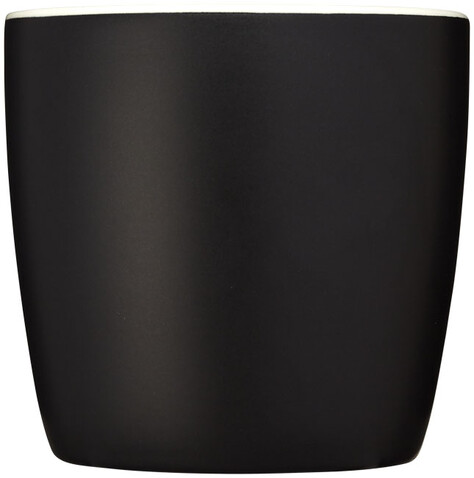Riviera 340 ml Keramikbecher, schwarz, weiss bedrucken, Art.-Nr. 10047600