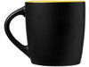 Riviera 340 ml Keramikbecher, schwarz, gelb bedrucken, Art.-Nr. 10047605