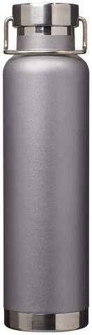 Thor 650 ml Kupfer-Vakuum Isoliersportflasche, grau bedrucken, Art.-Nr. 10048802
