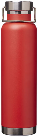 Thor 650 ml Kupfer-Vakuum Isoliersportflasche, rot bedrucken, Art.-Nr. 10048804