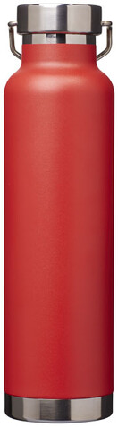 Thor 650 ml Kupfer-Vakuum Isoliersportflasche, rot bedrucken, Art.-Nr. 10048804