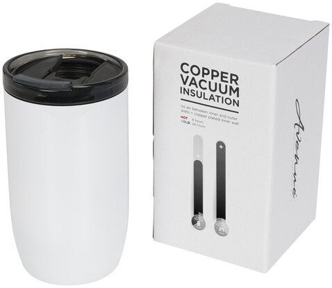 Lagom 380 ml Kupfer-Vakuum Isolierbecher, weiss bedrucken, Art.-Nr. 10054802