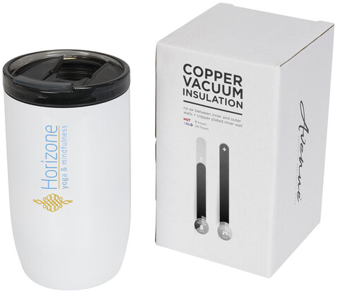 Lagom 380 ml Kupfer-Vakuum Isolierbecher, weiss bedrucken, Art.-Nr. 10054802