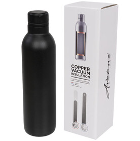 Odin 510 ml Kupfer-Vakuum Isolierflasche, schwarz bedrucken, Art.-Nr. 10054900