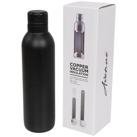 Odin 510 ml Kupfer-Vakuum Isolierflasche, schwarz bedrucken, Art.-Nr. 10054900 Odin 510 ml Kupfer-Vakuum Isolierflasche, schwarz bedrucken, Art.-Nr. 10054900