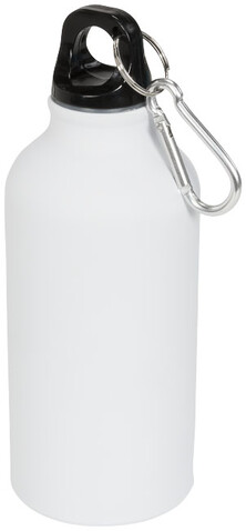 Oregon matte 400 ml Trinkflasche mit Karabiner, weiss bedrucken, Art.-Nr. 10055901