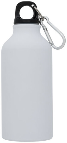 Oregon matte 400 ml Trinkflasche mit Karabiner, weiss bedrucken, Art.-Nr. 10055901