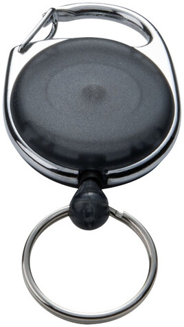 Gerlos Schlüsselkette mit Rollerclip, schwarz bedrucken, Art.-Nr. 10210403