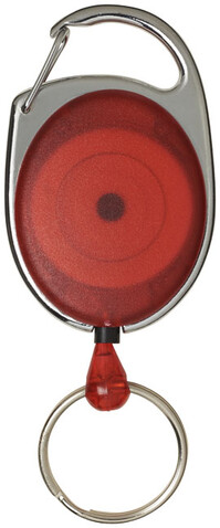 Gerlos Schlüsselkette mit Rollerclip, rot bedrucken, Art.-Nr. 10210404