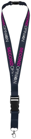 Yogi Lanyard mit Sicherheitsverschluss, navy bedrucken, Art.-Nr. 19544347