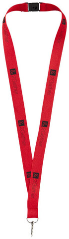 Lago Lanyard mit Sicherheitsverschluss, rot bedrucken, Art.-Nr. 10219303