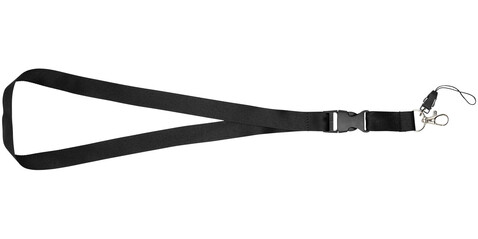 Sagan Lanyard mit abnehmbarer Schnalle und Handyband, schwarz bedrucken, Art.-Nr. 10250801