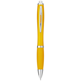Nash Kugelschreiber mit farbigem Schaft und Griff, gelb bedrucken, Art.-Nr. 10707805