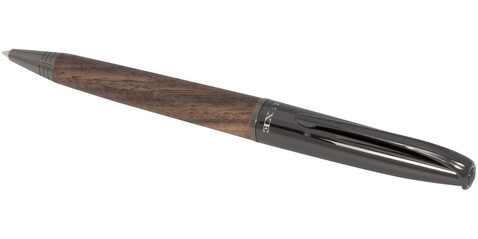 Loure Kugelschreiber mit Holzschaft, schwarz, dunkelbraun bedrucken, Art.-Nr. 10729100