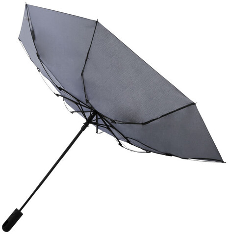 Trav 21,5&quot; Vollautomatik Kompaktregenschirm, grau bedrucken, Art.-Nr. 10906402