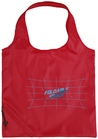 Bungalow faltbare Polyester Tragetasche 7L, rot bedrucken, Art.-Nr. 12011902 Bungalow faltbare Polyester Tragetasche 7L, rot bedrucken, Art.-Nr. 12011902