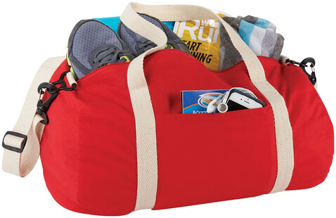 The Cotton Barrel Reisetasche 25L, rot bedrucken, Art.-Nr. 12019502