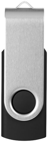 Rotate-Basic 4 GB USB-Stick, schwarz, silber bedrucken, Art.-Nr. 12350500