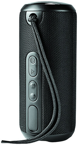 Rugged wasserdichter Stoff Bluetooth® Lautsprecher, schwarz bedrucken, Art.-Nr. 12400000
