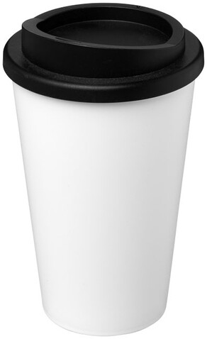 Americano® 350 ml Isolierbecher, weiss, schwarz bedrucken, Art.-Nr. 21000108 Americano® 350 ml Isolierbecher, weiss, schwarz bedrucken, Art.-Nr. 21000108