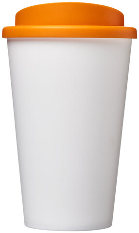 Americano® 350 ml Isolierbecher, weiss, orange bedrucken, Art.-Nr. 21000112