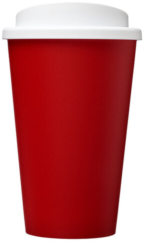 Americano® 350 ml Isolierbecher, rot, weiss bedrucken, Art.-Nr. 21000117