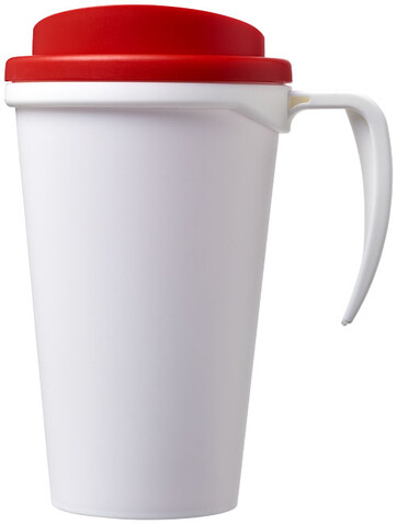 Americano® Grande 350 ml Isolierbecher, weiss, rot bedrucken, Art.-Nr. 21000403