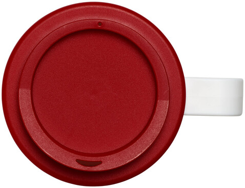 Americano® Grande 350 ml Isolierbecher, weiss, rot bedrucken, Art.-Nr. 21000403