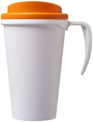Americano® Grande 350 ml Isolierbecher, weiss, orange bedrucken, Art.-Nr. 21000405 Americano® Grande 350 ml Isolierbecher, weiss, orange bedrucken, Art.-Nr. 21000405