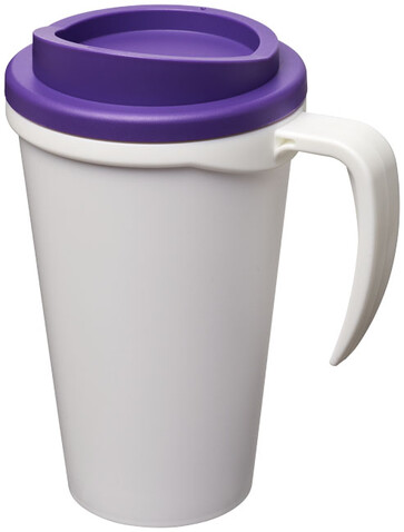 Americano® Grande 350 ml Isolierbecher, weiss, lila bedrucken, Art.-Nr. 21000406 Americano® Grande 350 ml Isolierbecher, weiss, lila bedrucken, Art.-Nr. 21000406