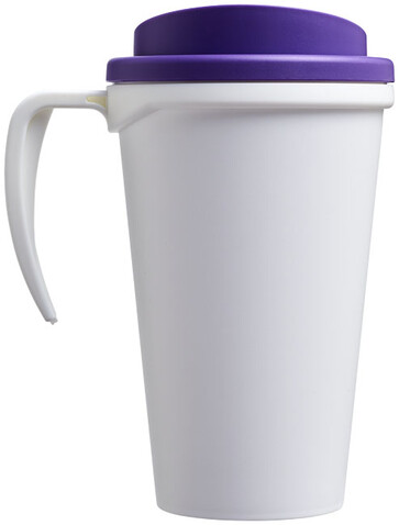 Americano® Grande 350 ml Isolierbecher, weiss, lila bedrucken, Art.-Nr. 21000406 Americano® Grande 350 ml Isolierbecher, weiss, lila bedrucken, Art.-Nr. 21000406