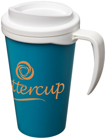 Americano® Grande 350 ml Isolierbecher, aquablau, weiss bedrucken, Art.-Nr. 21000409 Americano® Grande 350 ml Isolierbecher, aquablau, weiss bedrucken, Art.-Nr. 21000409